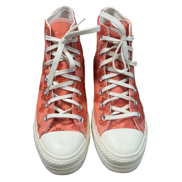 Chuck Taylor Converse All Star Lift Hi Sneaker, orange, embroidered, size 9 - Picture 2 of 7